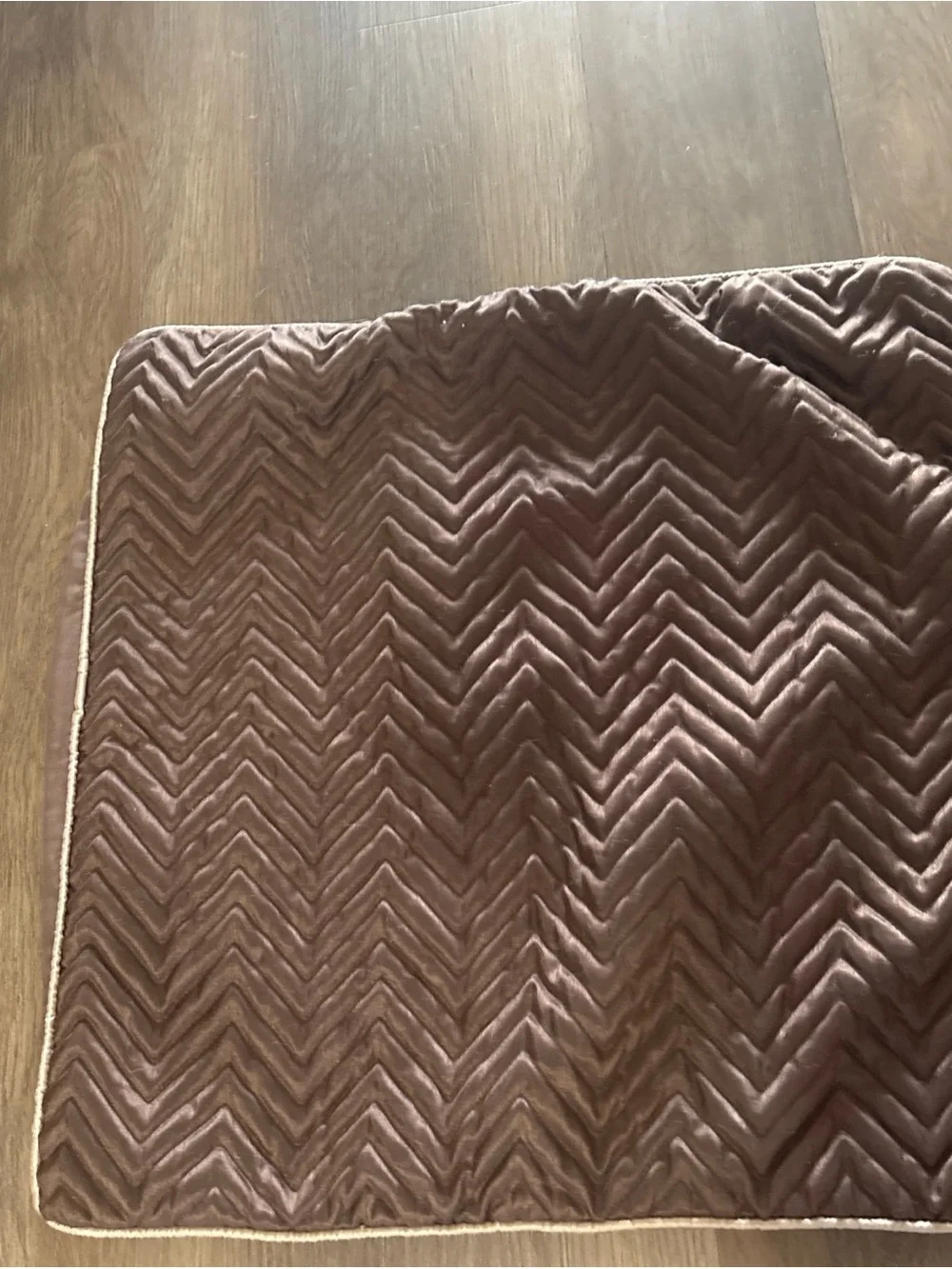Madison Park Velvet Chevron Pillow Shams in Taupe